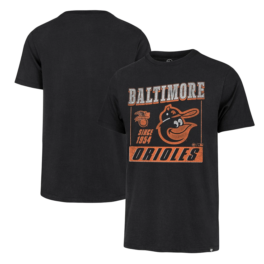 T-shirt noir '47 des Orioles de Baltimore pour hommes Outlast Franklin