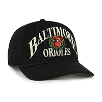 Casquette ajustable Pitchout Rope Hitch noire Baltimore Orioles '47 pour homme