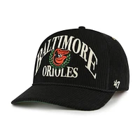 Casquette ajustable Pitchout Rope Hitch noire Baltimore Orioles '47 pour homme