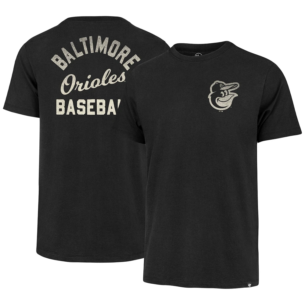 Men's '47  Black Baltimore Orioles Turn Back Franklin T-Shirt