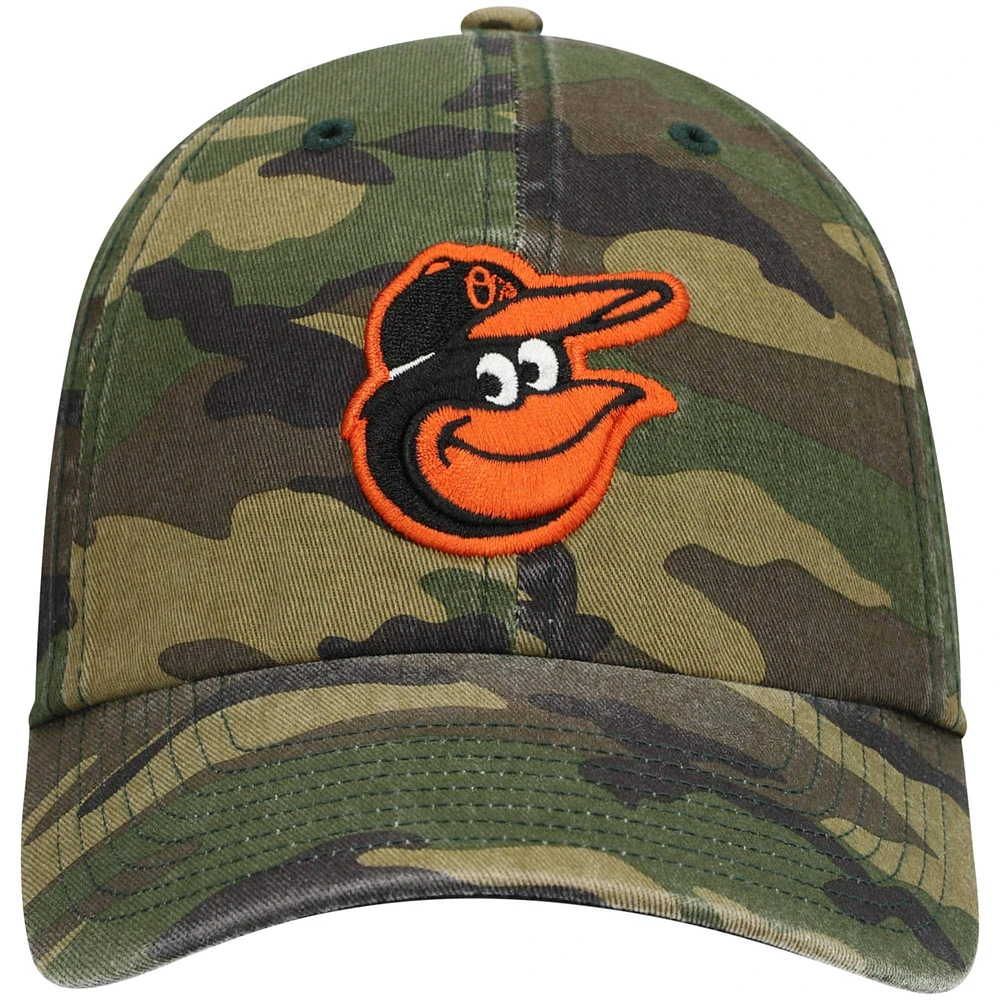 Casquette réglable '47 Camo Baltimore Orioles Team Clean Up pour homme
