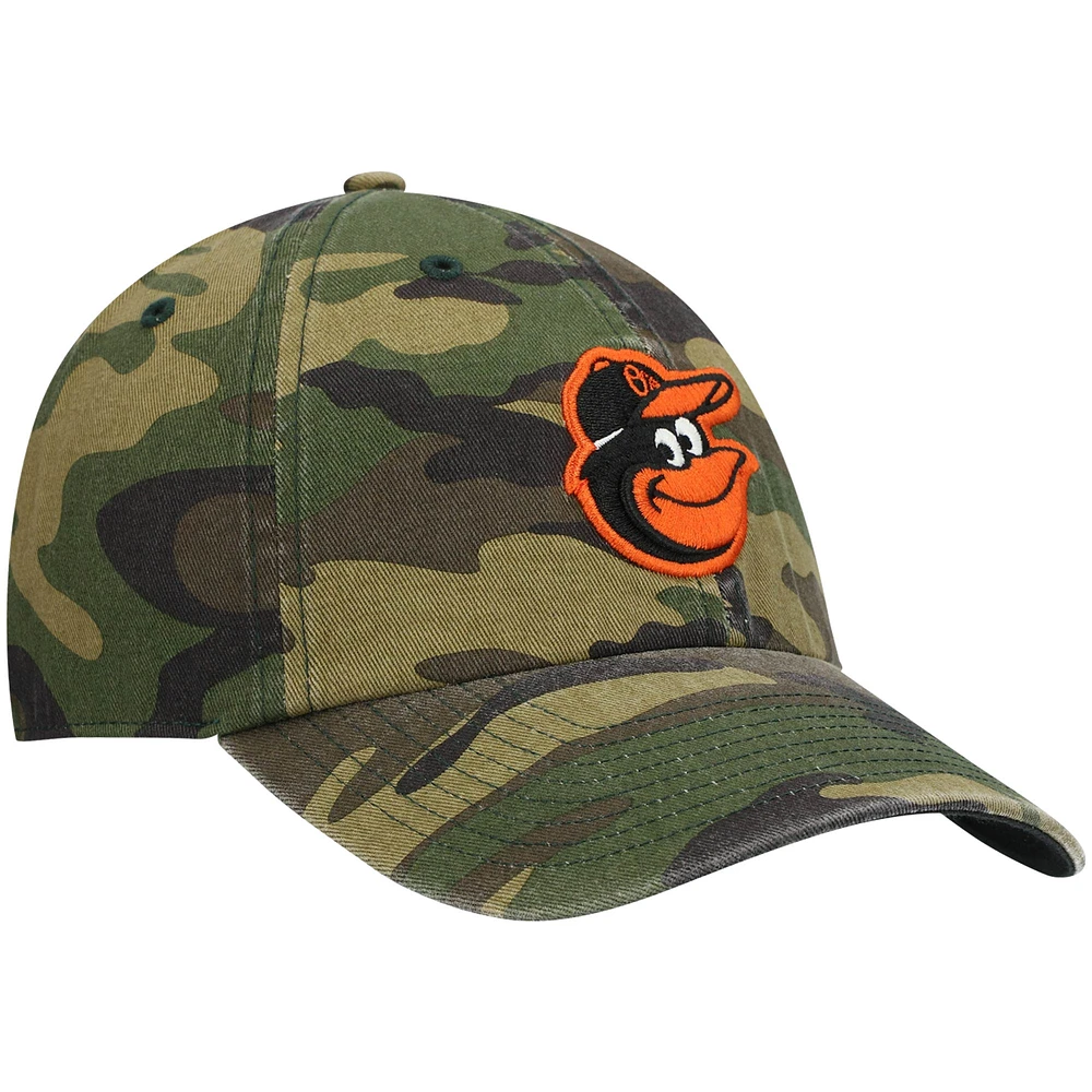 Casquette réglable '47 Camo Baltimore Orioles Team Clean Up pour homme