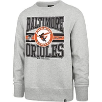 Men's '47  Gray Baltimore Orioles Letters Headline Pullover Sweatshirt