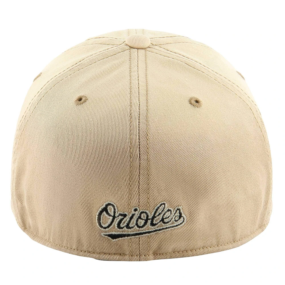 Men's '47 Khaki Baltimore Orioles Dusted Franchise Fitted Hat