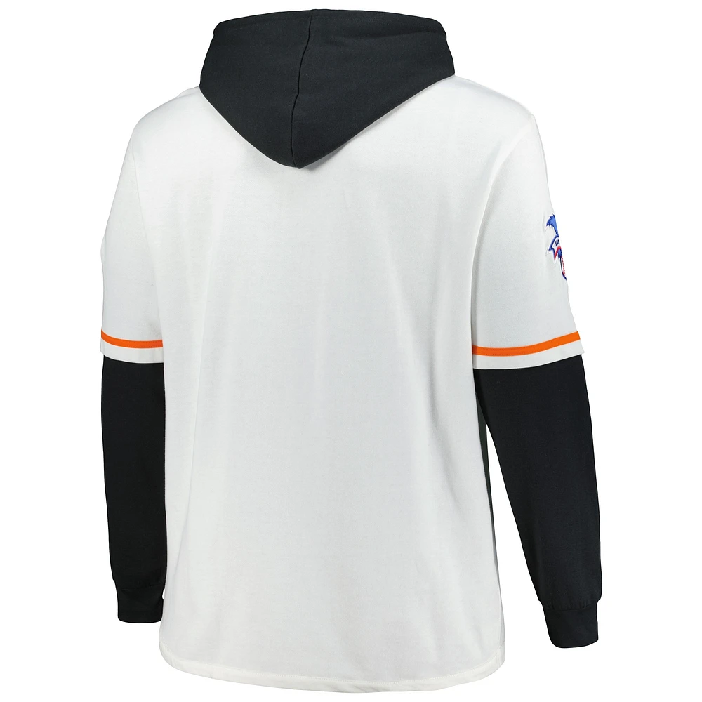 Sweat à capuche '47 blanc/noir Baltimore Orioles Big & Tall Trifecta Shortstop pour hommes