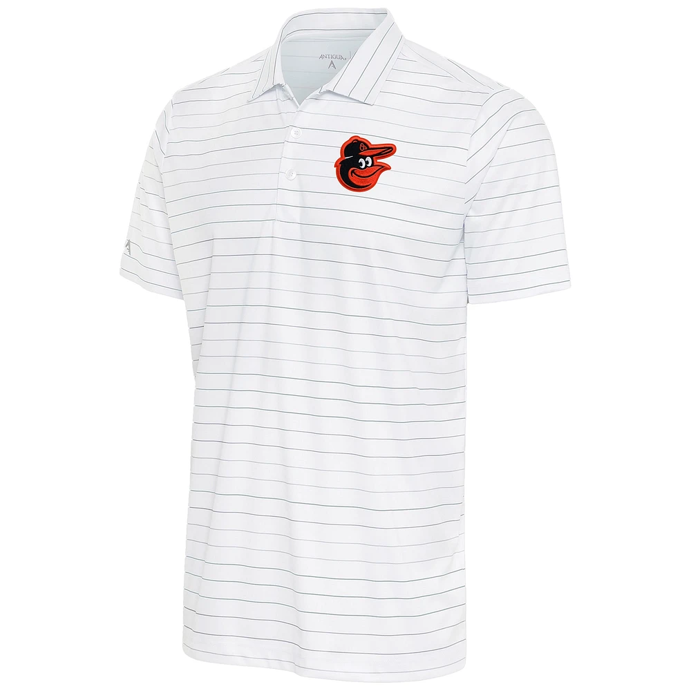 Men's Antigua White/Gray Baltimore Orioles Ryder Polo