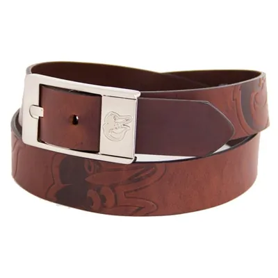 Baltimore Orioles Brandish Leather Belt - Brown
