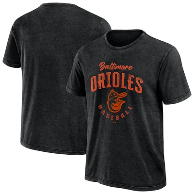 Collection Darius Rucker pour hommes par Fanatics T-shirt délavé noir Baltimore Orioles Cooperstown