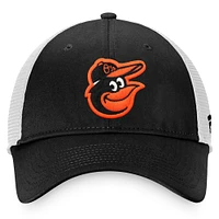 Men's Fanatics Black/ Baltimore Orioles Team Core Unstructured Trucker Adjustable Hat