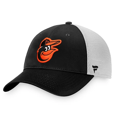 Men's Fanatics Black/ Baltimore Orioles Team Core Unstructured Trucker Adjustable Hat