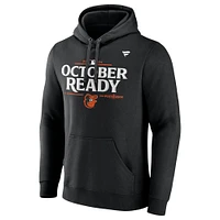 Men's Fanatics Black Baltimore Orioles 2024 MLB Postseason Locker Room Pullover Hoodie