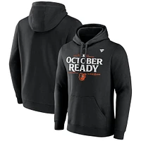 Men's Fanatics Black Baltimore Orioles 2024 MLB Postseason Locker Room Pullover Hoodie