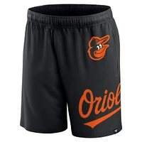 Short en maille Clincher Fanatics pour homme, noir, Baltimore Orioles