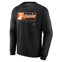 Men's Fanatics Black Baltimore Orioles Focus Fleece Pullover Sweatshirt