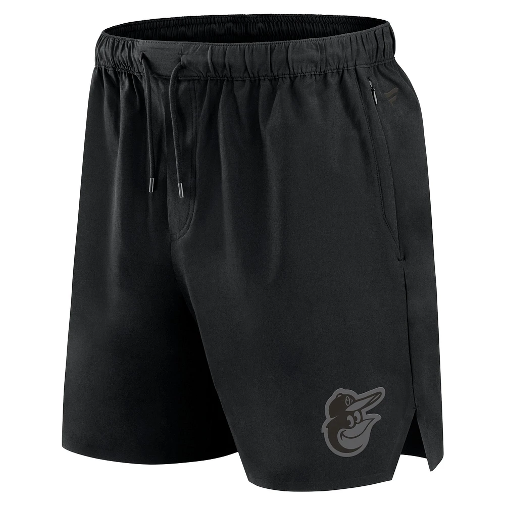 Short Fanatics noir pour homme, micro ton sur ton, le bureau des Baltimore Orioles