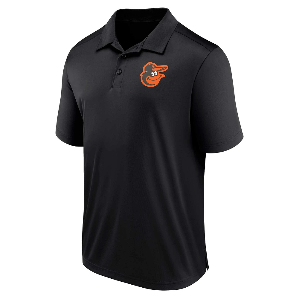 Polo noir avec logo Fanatics des Orioles de Baltimore pour hommes