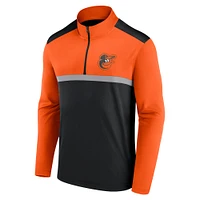 Men's Fanatics Black Baltimore Orioles Unstoppable Quarter-Zip Top