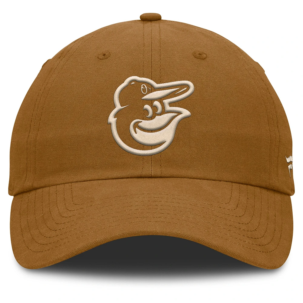Men's Fanatics Brown Baltimore Orioles Act Natural Chopper Adjustable Hat