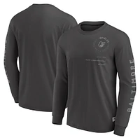 Men's Fanatics Charcoal Baltimore Orioles Elements Future Ground Tonal Info Long Sleeve T-Shirt