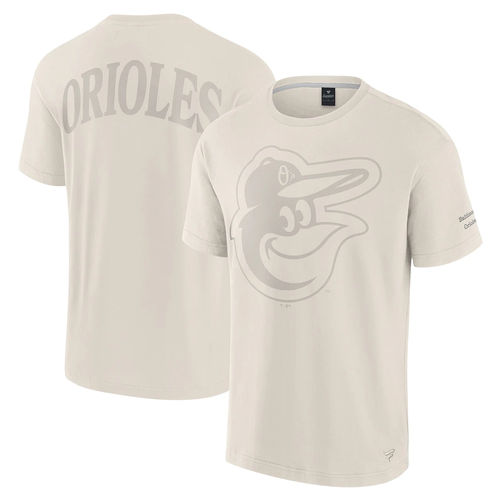 T-shirt emblématique des Baltimore Orioles de couleur crème Fanatics pour hommes