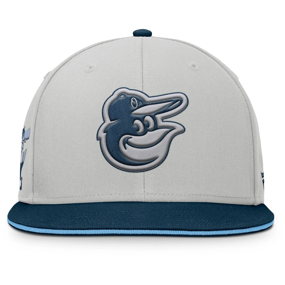 Men's Fanatics Gray Baltimore Orioles Knuckleball Snapback Hat
