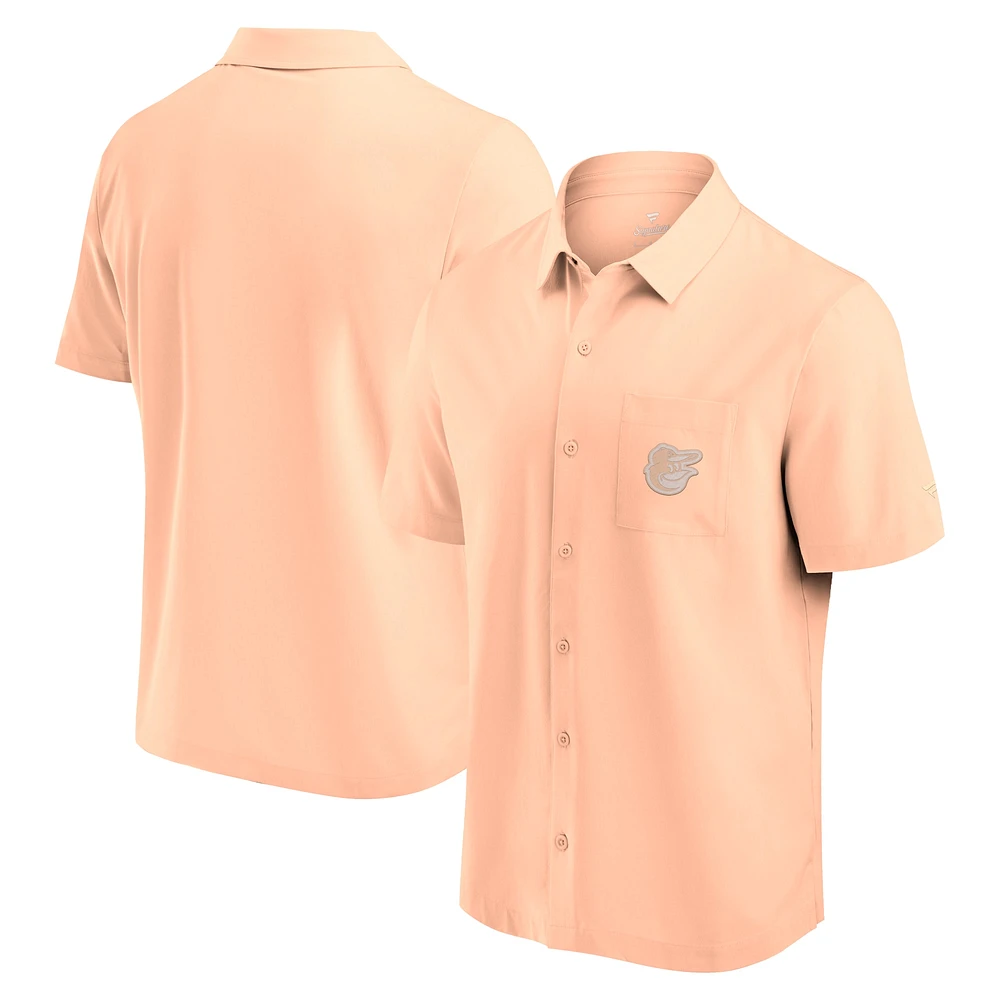 Chemise boutonnée rose clair Fanatics Baltimore Orioles Front Office pour hommes