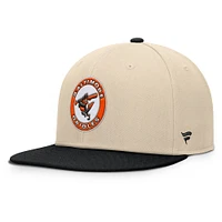 Men's Fanatics Natural/Black Baltimore Orioles Cooperstown Collection Bounder Snapback Hat
