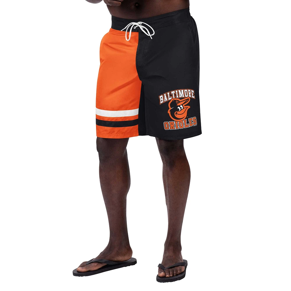 Men's G-III Sports by Carl Banks Black Baltimore Orioles Anchor Swim Trunks