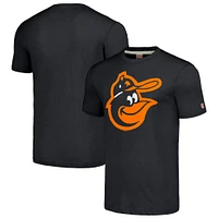 Men's Homage Black Baltimore Orioles Cooperstown Collection Hand-Drawn Logo Tri-Blend T-Shirt