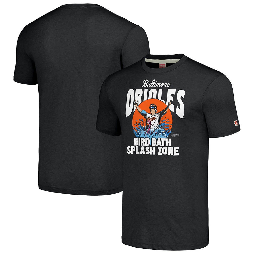 Men's Homage Charcoal Baltimore Orioles Hyper Local Tri-Blend T-Shirt