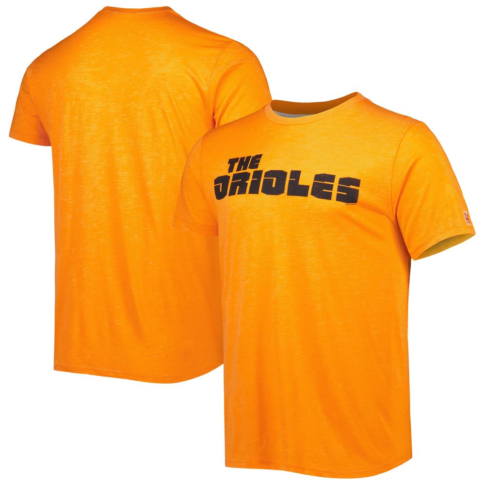 Men's Homage Orange Baltimore Orioles Hyper Local Tri-Blend T-Shirt