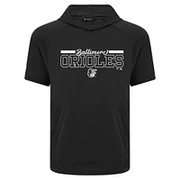 Men's Levelwear Black Baltimore Orioles Phase Vanguard Hoodie T-Shirt