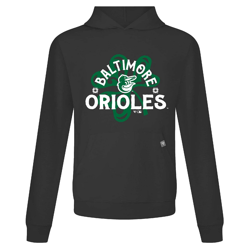 Sweat à capuche noir Baltimore Orioles St. Patrick's Day Relay Shamrock pour homme Levelwear