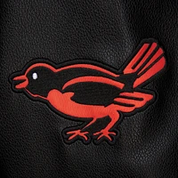 Veste universitaire à boutons-pression complète Mitchell & Ness Baltimore Orioles Blackout Collection pour homme