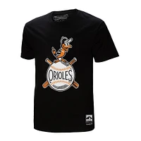 T-shirt noir avec logo de la collection Cooperstown des Baltimore Orioles Mitchell & Ness pour homme