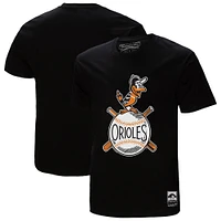 T-shirt noir avec logo de la collection Cooperstown des Baltimore Orioles Mitchell & Ness pour homme