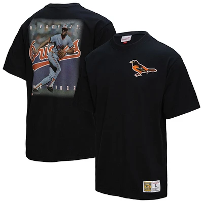 T-shirt noir à logo vintage Mitchell & Ness Cal Ripken Jr. Baltimore Orioles Legends Collection pour homme