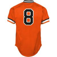 Men's Mitchell & Ness Cal Ripken Jr Orange Baltimore Orioles 1988 Authentic Cooperstown Collection Mesh Batting Practice Jersey