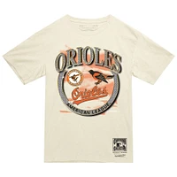 Men's Mitchell & Ness Cream Baltimore Orioles Crown Jewels T-Shirt