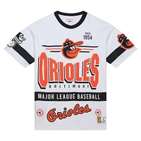 T-shirt blanc Mitchell & Ness pour homme, collection Cooperstown, « Origines de l'équipe » des Baltimore Orioles