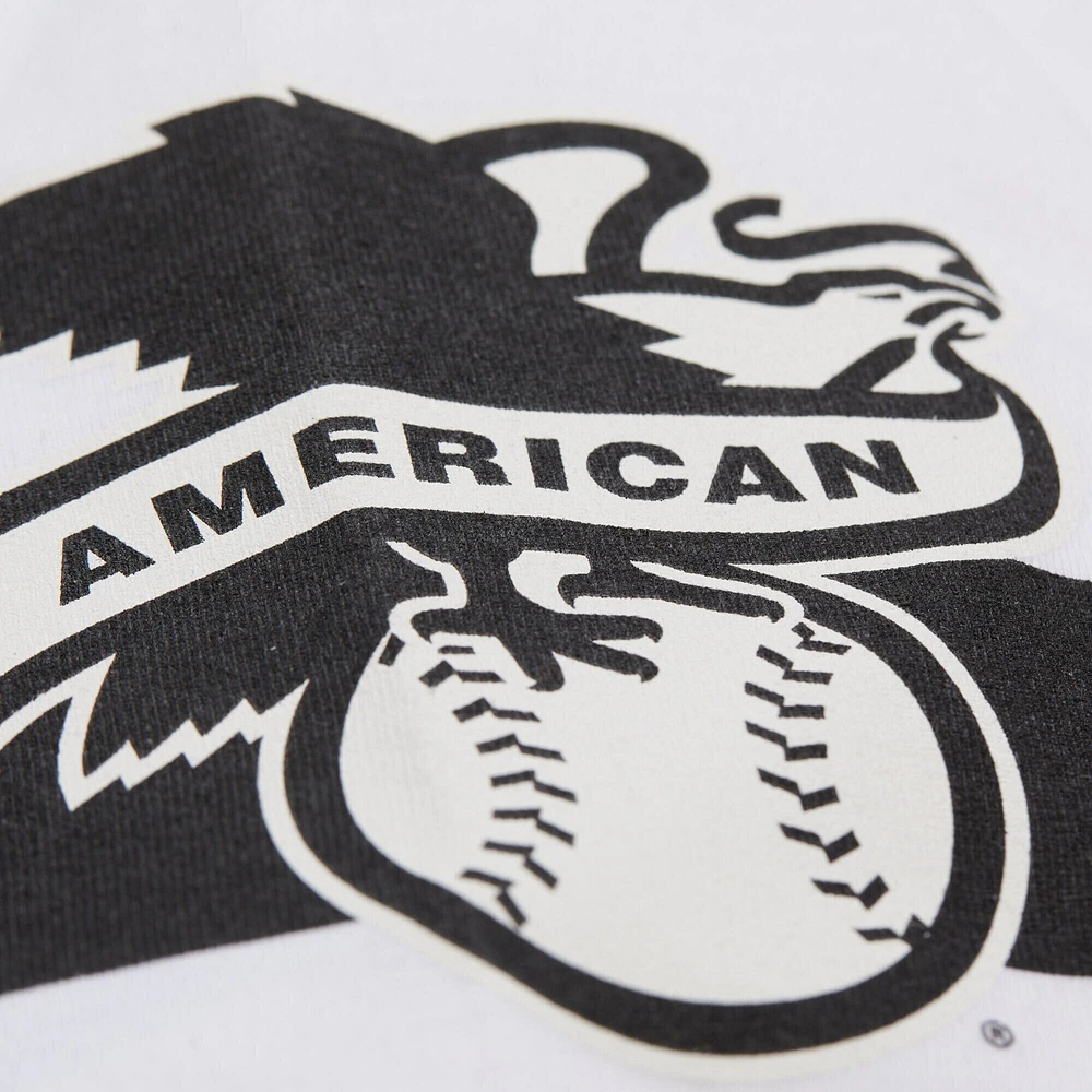 T-shirt blanc Mitchell & Ness pour homme, collection Cooperstown, « Origines de l'équipe » des Baltimore Orioles