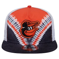 Men's New Era Baltimore Orioles Tie-Dye Golfer Trucker Adjustable Hat
