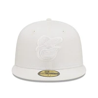 Casquette ajustée 59FIFTY Baltimore Orioles New Era pour homme, blanc sur