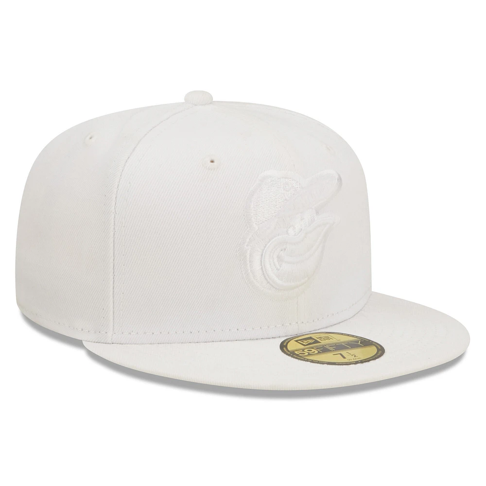 Men's New Era Baltimore Orioles White on 59FIFTY Fitted Hat