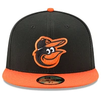 Men's New Era Black/Orange Baltimore Orioles 2024 MLB Postseason Side Patch 59FIFTY Fitted Hat