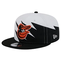 Men's New Era Black/White Baltimore Orioles Jagged 9FIFTY Snapback Hat