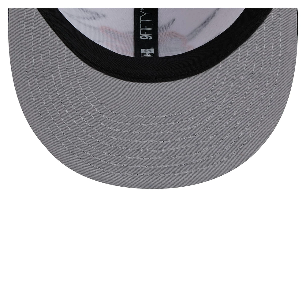 Men's New Era Black/White Baltimore Orioles Jagged 9FIFTY Snapback Hat