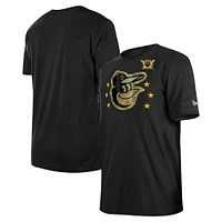 T-shirt noir New Era pour hommes des Orioles de Baltimore 2024 la Journée forces armées