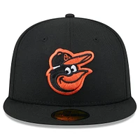 Casquette ajustée Jackie Robinson Day #42 59FIFTY noire New Era pour homme des Baltimore Orioles