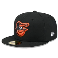Casquette ajustée Jackie Robinson Day #42 59FIFTY noire New Era pour homme des Baltimore Orioles